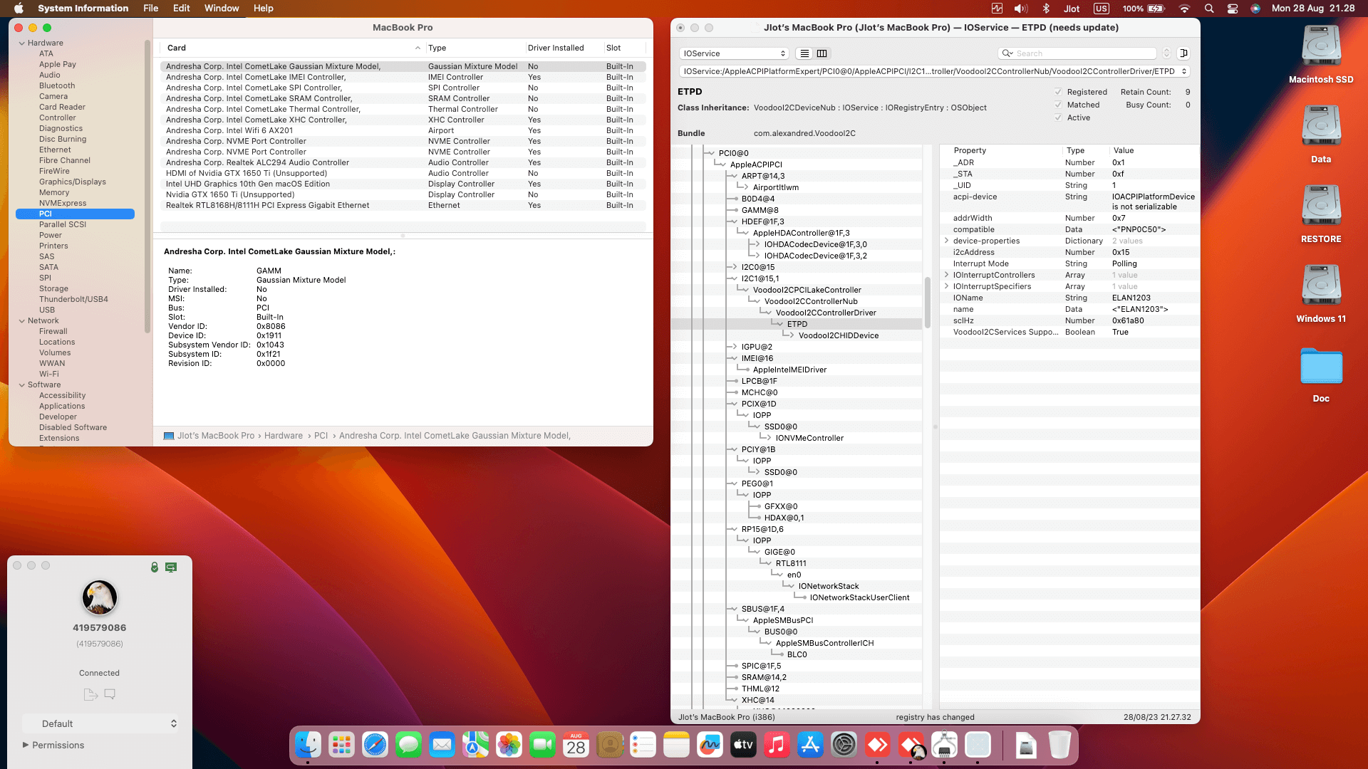 Asus ROG Strix G15 G512LI I565B6T 3rd [CometLake   Intel UHD 10Th Gen + I2C]   OpenCore 1